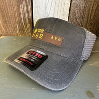 Hermosa Beach PIER AVE 6 Panel Low Profile "OTTO COMFY FIT" Trucker Hat - Black/Charcoal