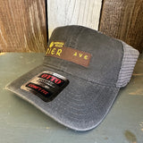 Hermosa Beach PIER AVE 6 Panel Low Profile "OTTO COMFY FIT" Trucker Hat - Black/Charcoal