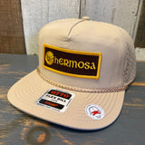 Hermosa Beach CLASSIC LOGO Athletic Performance Rope Baseball Cap - Khaki