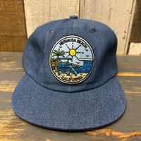 Hermosa Beach GOLF CARTS AND YOGA PANTS Field Trip Strapback Hat - Denim
