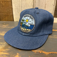 Hermosa Beach GOLF CARTS AND YOGA PANTS Field Trip Strapback Hat - Denim
