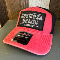 Hermosa Beach ROPER 6 Panel Low Profile "OTTO COMFY FIT" Trucker Hat - Red/Black
