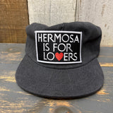 Vintage black washed cotton adjustable field trip hat.