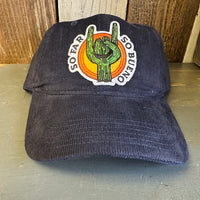 SO FAR :: SO BUENO 6 Panel Low Profile Corduroy Baseball Cap - Navy