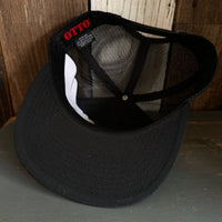Hermosa Beach AS REAL AS THE STREETS Camouflage 6 Panel Mid Profile Mesh Back Snapback Trucker Hat - Dark Green/Brown/Black