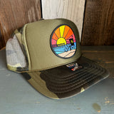 Hermosa Beach OBLIGATORY SUNSET Trucker Hat - Camouflage/Olive