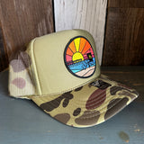 Hermosa Beach OBLIGATORY SUNSET Trucker Hat - CAMOUFLAGE Green/Light Loden/Green