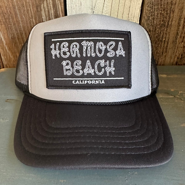 Hermosa Beach ROPER Trucker Hat - Black/Grey/Black