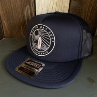 SOUTH BAY SURF (Navy Colored Patch) Trucker Hat - Navy (Flat Brim)