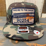 Hermosa Beach TAKE ME TO THE SHORE 90254 6-Panel Mid Profile Snapback Hat - Camo