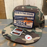 Hermosa Beach TAKE ME TO THE SHORE 90254 6-Panel Mid Profile Snapback Hat - Camo