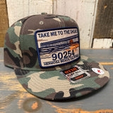 Hermosa Beach TAKE ME TO THE SHORE 90254 6-Panel Mid Profile Snapback Hat - Camo