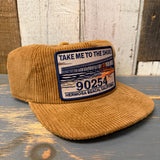 Hermosa Beach TAKE ME TO THE SHORE 90254 Corduroy Hat - Khaki Brown