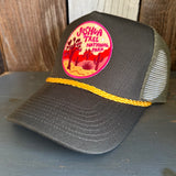 JOSHUA TREE NATIONAL PARK 5 panel Mesh Trucker, Rope cap - Loden/Gold Braid
