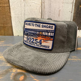 Hermosa Beach TAKE ME TO THE SHORE 90254 Corduroy Hat - Olive Green