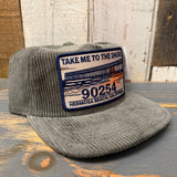 Hermosa Beach TAKE ME TO THE SHORE 90254 Corduroy Hat - Olive Green