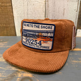 Hermosa Beach TAKE ME TO THE SHORE 90254 Corduroy Hat - Coyote Brown