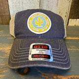 DESERT DWELLER 6 Panel Low Profile Trucker Hat - Navy/Khaki