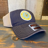 DESERT DWELLER 6 Panel Low Profile Trucker Hat - Navy/Khaki