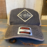 HELL YEAH 6 Panel Low Profile Trucker Hat - Black/Khaki