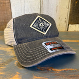 HELL YEAH 6 Panel Low Profile Trucker Hat - Black/Khaki