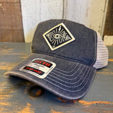 HELL YEAH 6 Panel Low Profile Trucker Hat - Black/Khaki