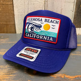 Hermosa Beach THE PERFECT WAVE High Crown Trucker Hat - Purple