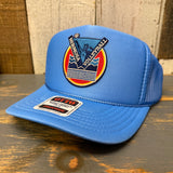 Hermosa Beach LET'S GET SERVED :: BEACH VOLLEYBALL High Crown Trucker Hat - Col. Blue