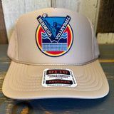 Hermosa Beach LET'S GET SERVED :: BEACH VOLLEYBALL High Crown Trucker Hat - Khaki