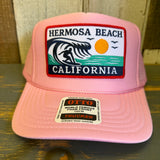 Hermosa Beach THE PERFECT WAVE High Crown Trucker Hat - Pink