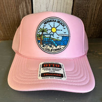 Hermosa Beach SHOREFRONT High Crown Trucker Hat - Pink