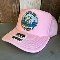Hermosa Beach SHOREFRONT High Crown Trucker Hat - Pink