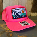 Hermosa Beach THE PERFECT WAVE Trucker Hat - Neon Pink