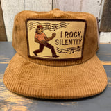 I ROCK, SILENTLY Corduroy Hat - Khaki Brown
