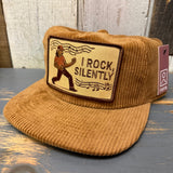 I ROCK, SILENTLY Corduroy Hat - Khaki Brown