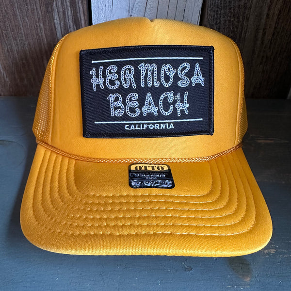 Hermosa Beach ROPER High Crown Trucker Hat - Gold