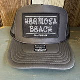 Hermosa Beach ROPER High Crown Trucker Hat - Charcoal/Black (Curved Brim)