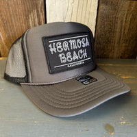 Hermosa Beach ROPER High Crown Trucker Hat - Charcoal/Black (Curved Brim)