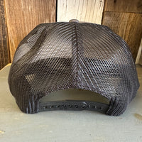 Hermosa Beach ROPER High Crown Trucker Hat - Charcoal/Black (Curved Brim)