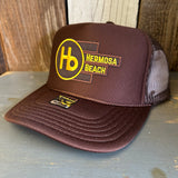 Hermosa Beach THE NEW STYLE High Crown Trucker Hat - Brown