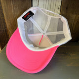 Hermosa Beach OCEAN DRIVE Trucker Hat - Neon Pink/White