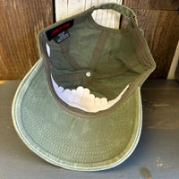 Hermosa Beach MUY HERMOSA :: COASTAL EDITION MINI 6 Panel Low Profile Style Dad Hat - Olive Green