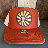 Hermosa Beach SUNBEAMS High Crown Trucker Hat - Texas Orange/White