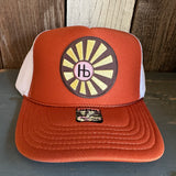 Hermosa Beach SUNBEAMS High Crown Trucker Hat - Texas Orange/White