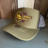 Hermosa Beach THE NEW STYLE High Crown Trucker Hat - Olive/Black