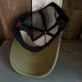 Hermosa Beach SUNBEAMS High Crown Trucker Hat - Olive/Black