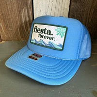 Hermosa Beach FIESTA FOREVER High Crown Trucker Hat - Col. Blue