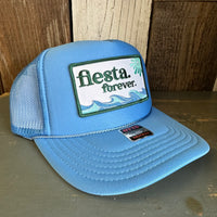 Hermosa Beach FIESTA FOREVER High Crown Trucker Hat - Col. Blue