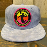 Hermosa Beach :: THE MECCA OF BEACH VOLLEYBALL Corduroy Hat - Powder Blue
