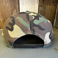 SOUTH BAY SURF (Navy Patch) 6-Panel Mid Profile Snapback Hat - Camo